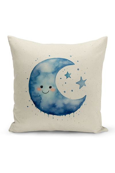 Bertille Home Child Baby Series Double-Sided Digital Printed Throw Pillow Case (Kids Children Cushion Cover)
