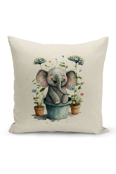 Bertille Home Child Baby Series Double-Sided Digital Printed Throw Pillow Case (Kids Children Cushion Cover)