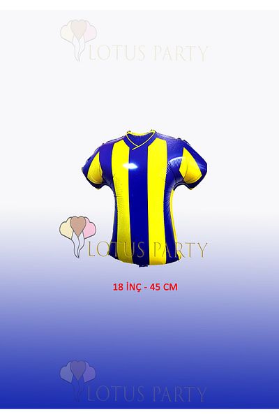 LOTUS PARTY Yellow Navy Blue Jersey - 1 Piece Foil Balloon Party Supplies