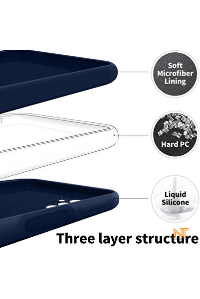 Nezih Case Samsung Galaxy A15 Kılıf Kadife Iç Yüzeyli Kamera Korumalı (şık Tasarım) Silikon Kapak