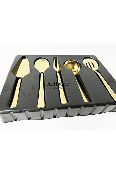 artistico decorative Titanium Luxury Service Set 5 Pieces Gold