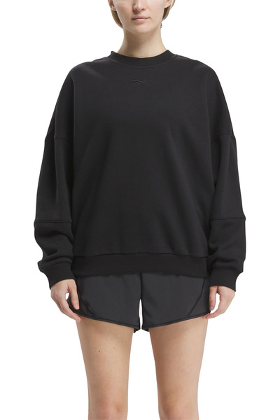 Reebok LUX OVERSIZED CREW Siyah Kadın Sweatshirt