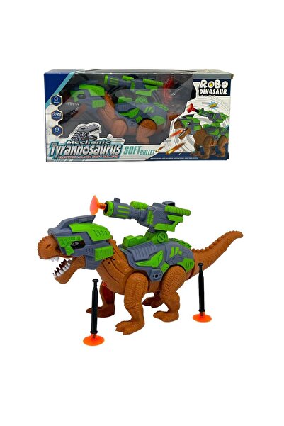 Shem Mechanic Tyrannosaurus Dinazor Robot vantuz dart Atan Sesli Işıklı Oyucak