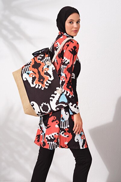 Pierre Cardin 231907   Set de costume de baie Hijab cu mânecă lungă cu model negru