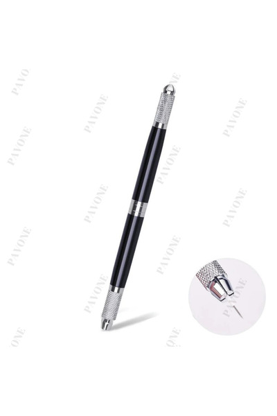 Pavone Kaş Tasarım Kalemi - Microblading Kalemi - Üç Uçlu - Siyah