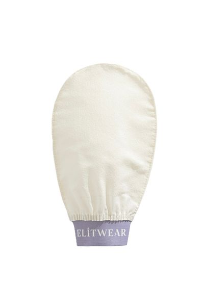 ElitWear Ecru Bath Shower Washcloth Exfoliating Gloves 100% Flush Silk Premium for Women and Men