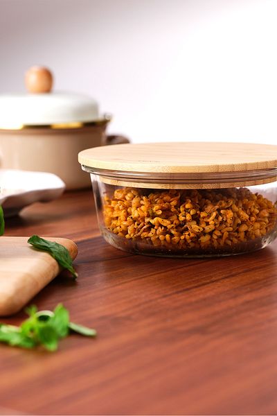 Emsan 650 ml Natural Borosilicate Storage Container