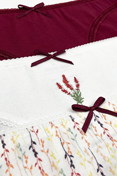 Pierre Cardin 2700 Cute Flower 3'lü Ekonomik Paket Pamuklu Basic Brief Külot