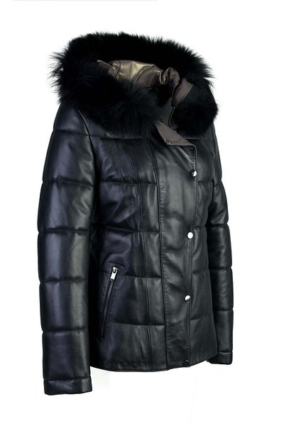 Tamer Tanca Genuine Leather Black Women's Coat