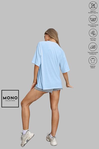 MONO COLLECTİON MONO COLLECTION Unisex Oversize Crew λαιμόκοψη βαμβακερό Rammstein εμπριμέ κοντομάνικο μπλουζάκι
