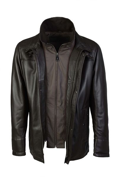 Tamer Tanca Men's Brown Leather Coat