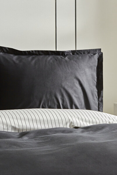 Karaca Home Cool Touch Strip King Personality Duvet Cover Set Black