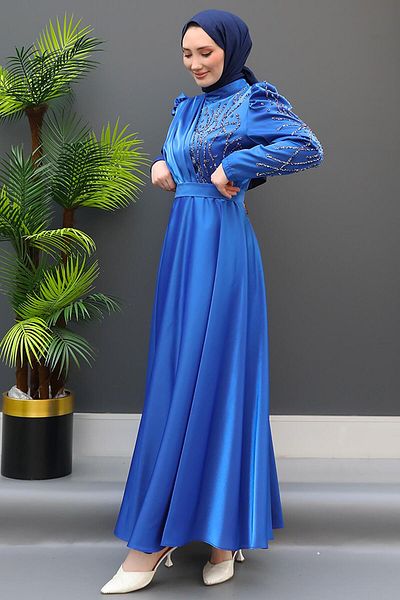 GİZ AGİYİM Didem Hijab βραδινό φόρεμα Saks