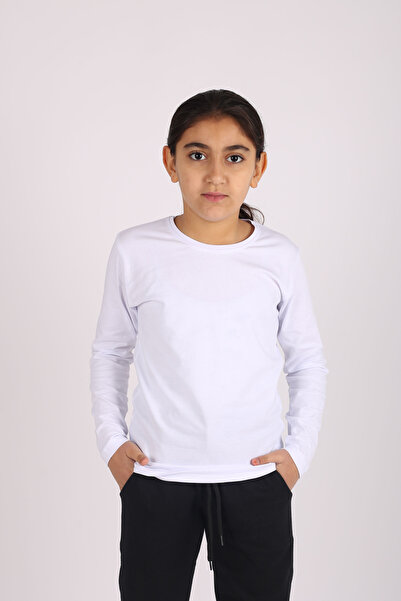 çiko kids Düz Unisex (Kız-Erkek) Pamuklu Basic Uzun Kollu Badi
