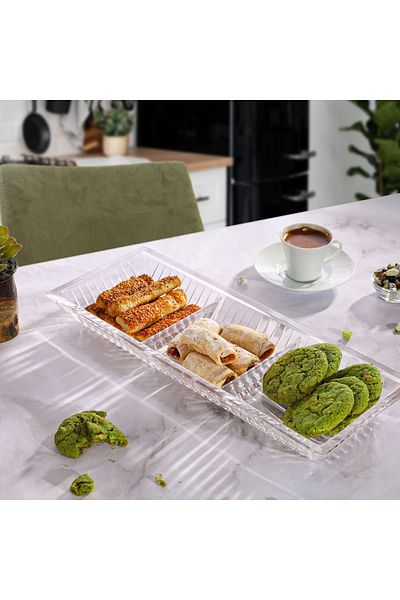 Multiamo Linea Model Glass 3-Part Presentation Rack