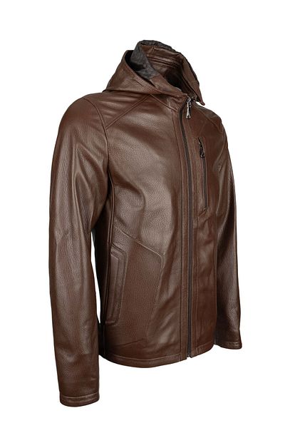 Tamer Tanca Genuine Leather Men's Cognac Coat