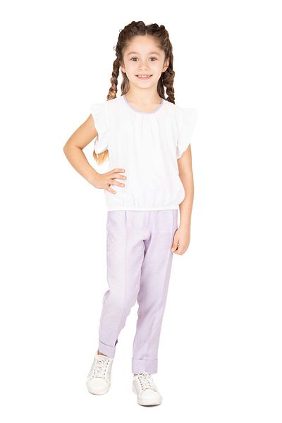 best kids Girl's Ecru Lilac Blouse