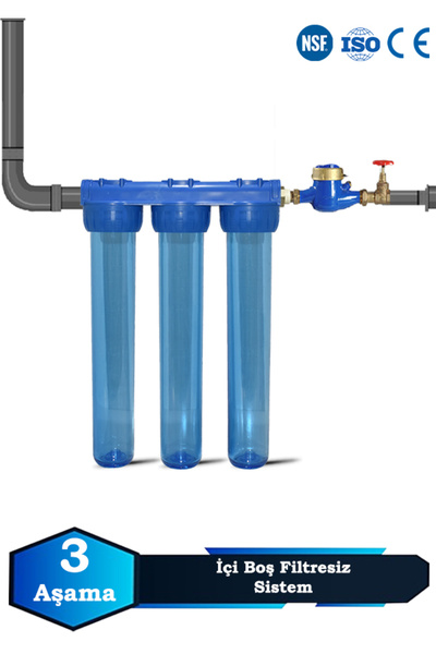 Sumarkt Atlantis Daire Bina Girişi 20 İnch 3 Aşama Su Arıtma Yumuşatma Cihazı...