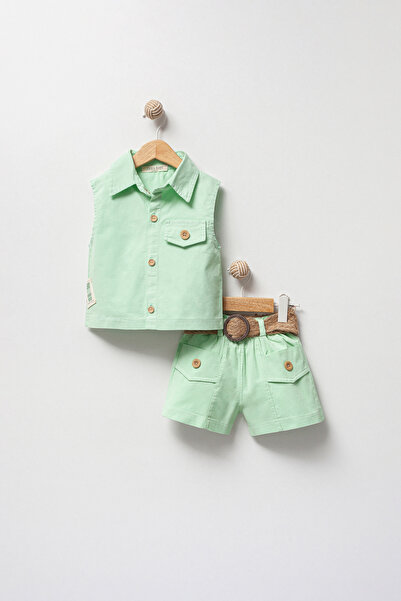 Jikko Baby Pocket Detailed 2-Piece Shorts Set 3501