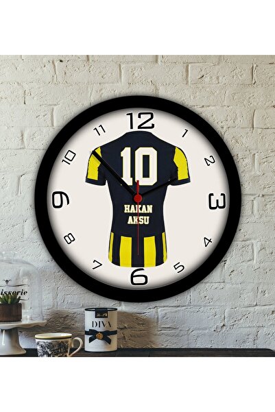 Bk Gift Kişiye Özel İsimli Taraftar Ahşap Duvar Saati–9, Arkadaşa Hediye, Sev...