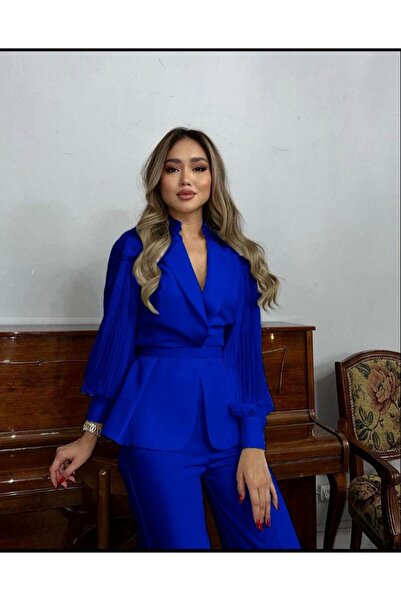 guller tekstil COPY - Women's Classic Jacket-pants and Belted Set