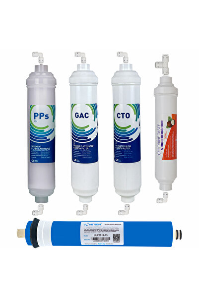 Genel Markalar Inlıne Kapalı Kasa Su Arıtma Cihazı Filtresi 5li Aşamalı Filtr...