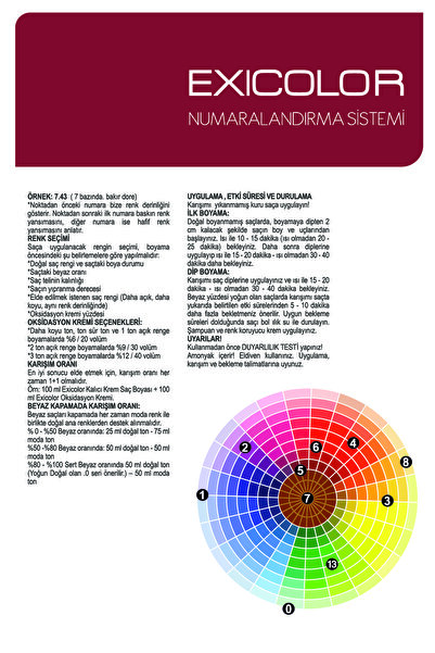 Exicolor 7 KUMRAL Kalıcı Krem Saç Boyası 60ml