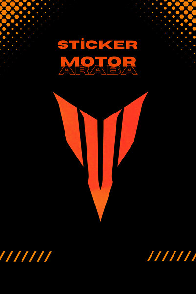 Banxtre Dekoratif Neon Turuncu MT Logo Sticker Araba-Motor için Etiket 12CMx1...