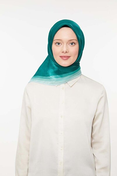 Levidor Σμαραγδένιο πράσινο κασκόλ - Σχέδιο κεχριμπαρένιο