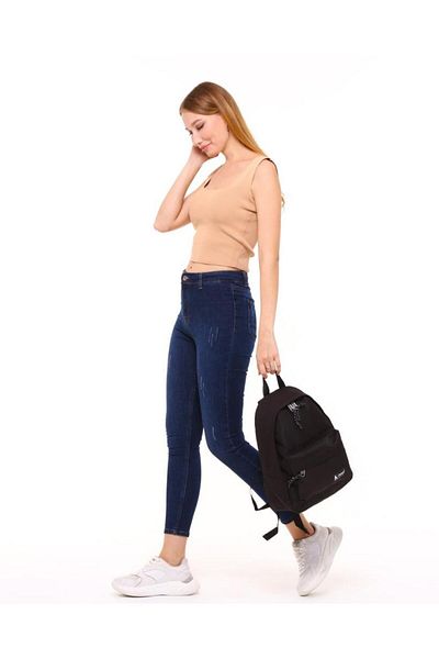 Okapi Rucsac Dimensiune Midi Negru Okp-134