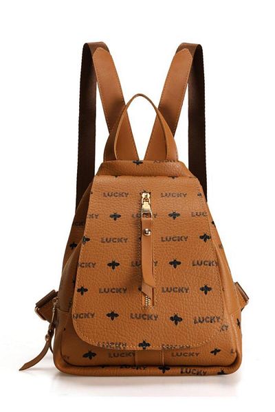 Lucky Bees Gemusterter Damenrucksack