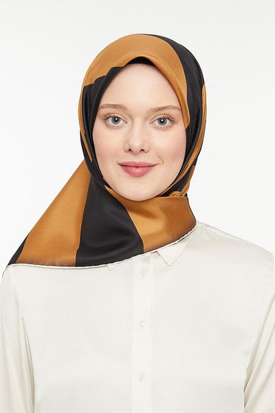Levidor Φουλάρι από καθαρό μεταξωτό Camel Twill