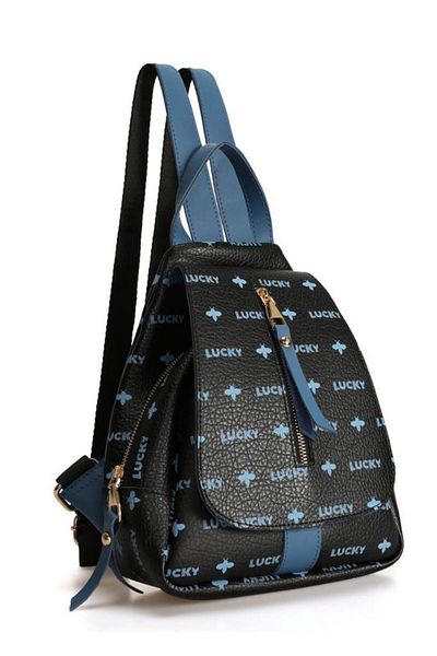 Lucky Bees Gemusterter Damenrucksack