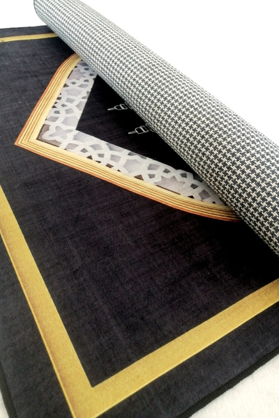 Vagonik Ψηφιακό τυπωμένο χαλί προσευχής με βελούδινη υφή Δώρο με προίκα που πλένεται με αντιολισθητική βάση Χαλί προσευχής