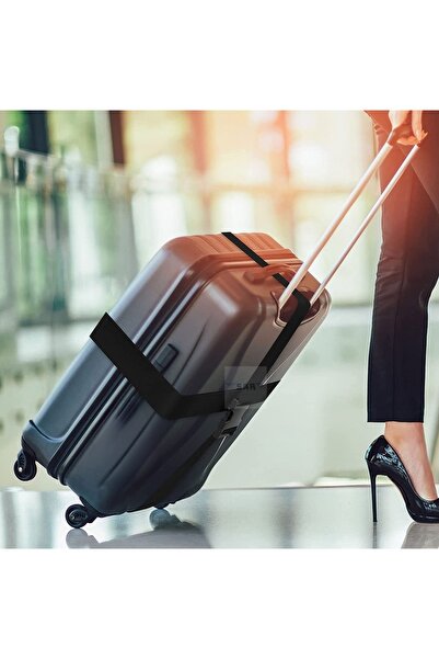 SAR 4 Adet Valiz Bavul Emniyet Kemeri Siyah