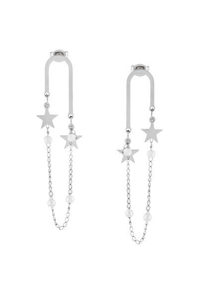 BY DİLEK ÇETİN ACCESSORY أقراط على شكل نجمة من الفولاذ