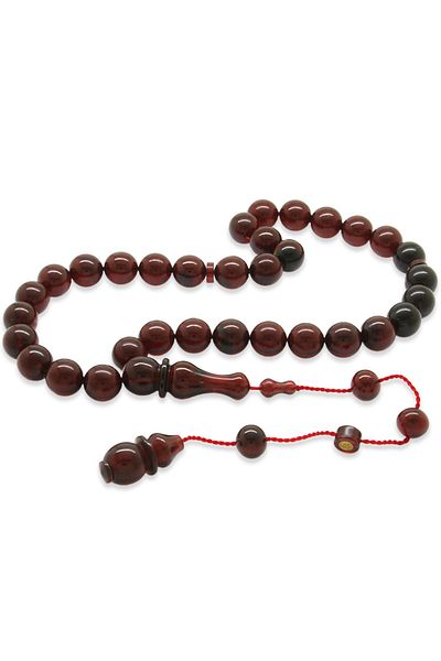 Tesbihane Systemed Master Workmanship Sphere Cut Karmen Red Catalin Rosary