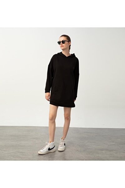 Nors Фріг Капюшоном Туніка Світшот Чорний