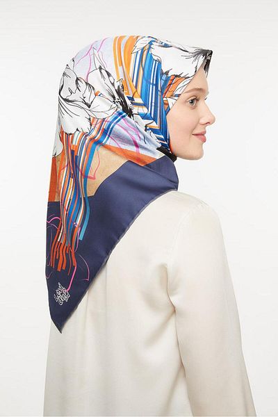 Levidor Μπλε Navy Trend Twill Κασκόλ