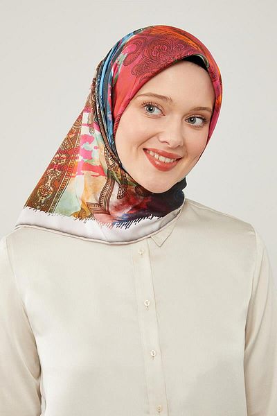 Levidor Μπεζ Μπατίκ Ethnic εμπριμέ κασκόλ Twill
