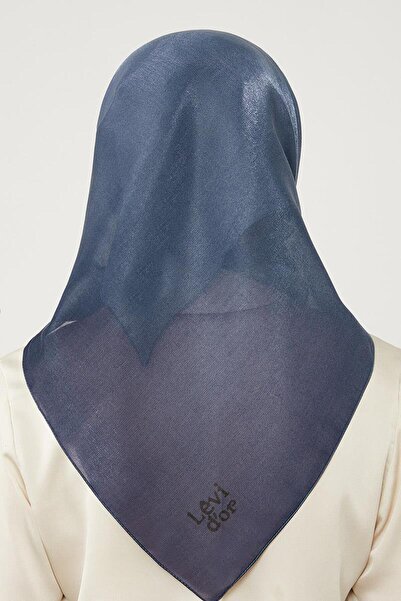 Levidor Eșarfă de culoare albastru denim, de culoare chihlimbar