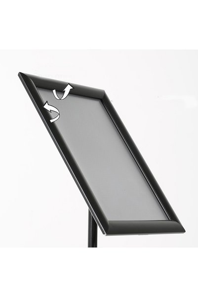 ÖzgürceSeç Telescopic Leg Single Side Menu Information Orientation Board A3 (30X42) Black