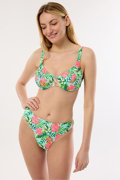 AYYILDIZ 40628 Green Patterned Recovery Bikini Set