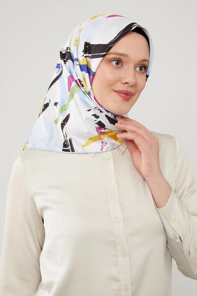 Levidor Блакитна фарба з візерунком Твіл шарф