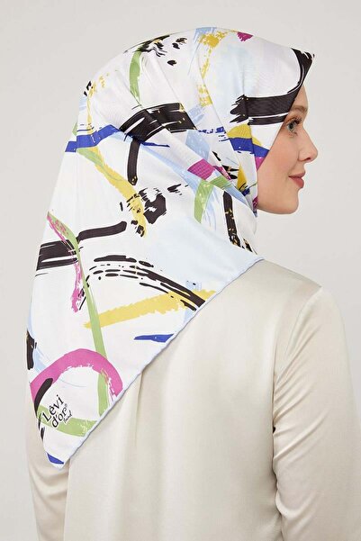 Levidor Блакитна фарба з візерунком Твіл шарф