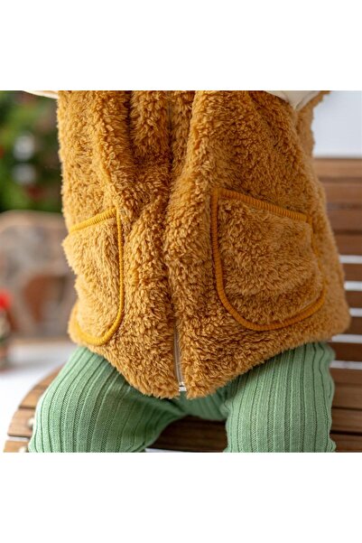 Mama Yoyo Baby&Kids Vestă de pluș - Muștar