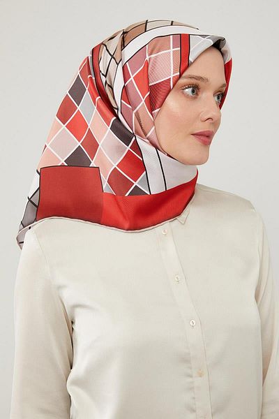 Levidor Φουλάρι με σχέδιο Anthracite Checker Trend Twill