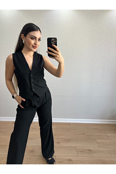 Flow Siyah Yüksek Bel Pantolon