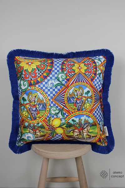 Alseko Concept Ciucuri Saks, model Soldier DG, husă de pernă pătrată decorativă 43x43cm