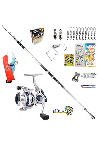 Okuma Aria-6000a Wave Power 420cm 100-200gr Profesyonel Surf Kıyı Olta Takımı Seti